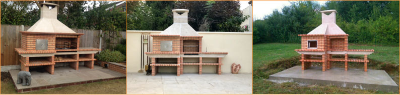 Barbecue en Brique avec Four pizza et Evier Barbecue en Brique avec Four pizza et Evier
