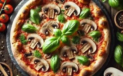 Recettes champignons en pizza et en plat