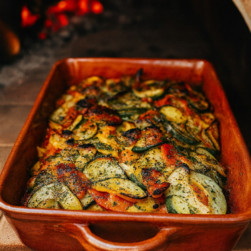 Légumes de printemps frais grillés au four à bois et barbecue