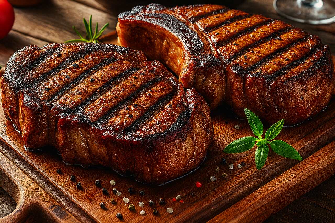 Viande fumée au barbecue avec fumée de bois aromatique