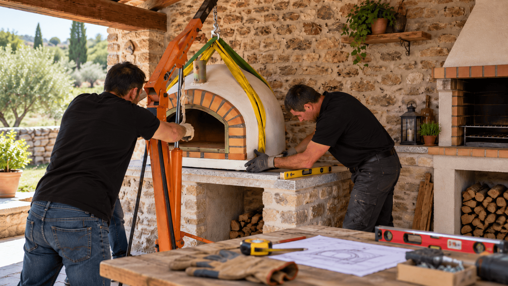 Préparer l’installation d’un barbecue fixe ou d’un four à bois