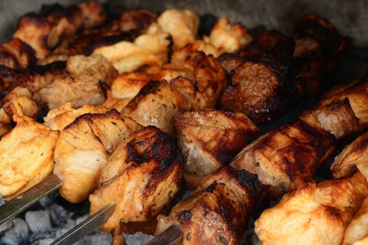 Magret de canard grillé au barbecue avec miel orange et romarin