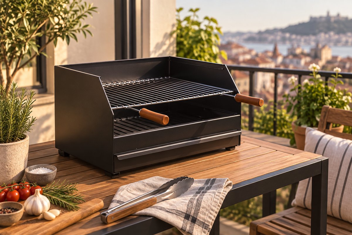 Barbecue design pour petite terrasse d’appartement