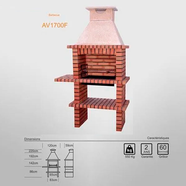 barbecue brique en dur av1700f