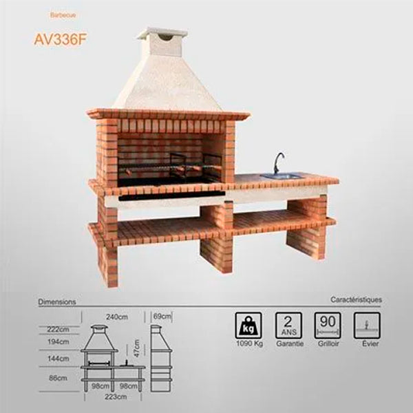 Barbecue AV336F vue frontale