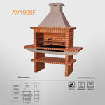 kit barbecue fixe en brique av1900f
