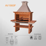 kit barbecue fixe en brique av1900f