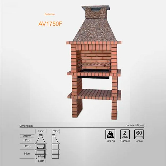 barbecue en brique leopard av1750f