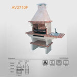 barbecue briques charbon avec evier inox av2710f