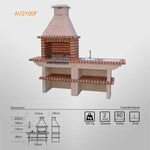 barbecue en kit avec evier inox av2100f