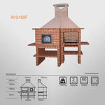 four et barbecue en brique av5150f