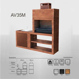 barbecue moderne avec evier av35m