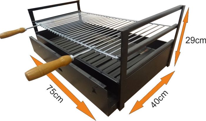 grilloir a poser en fer 75x40 ac42f