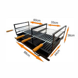 grilloir encastrable en fer 88x44 ac44f