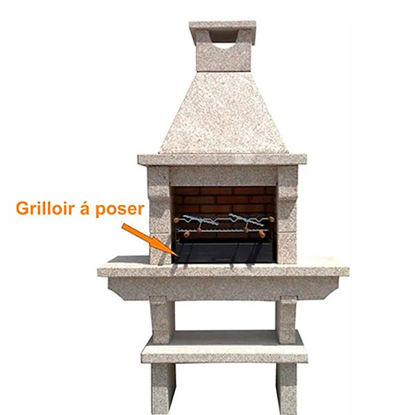 grilloir a poser en fer 80x40 ac50f