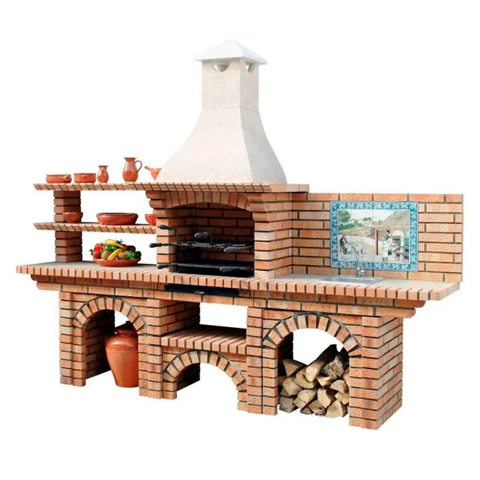 barbecue en brique avec evier ce6010f