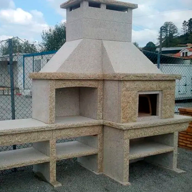 barbecue en granit avec four a pizza gr66f