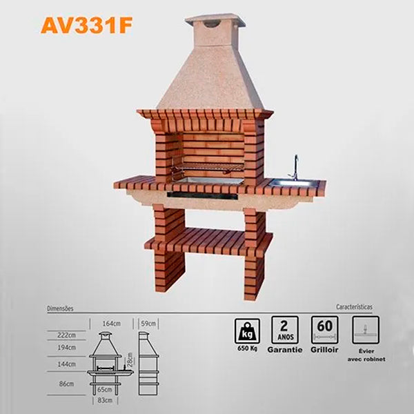 Kit barbecue AV331F vue complète