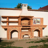 barbecue en brique avec evier ce6010f