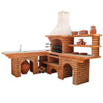 barbecue en brique d angle avec evier ce7020b