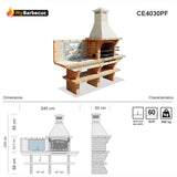 Garden Barbecue with Sink CE4030PF