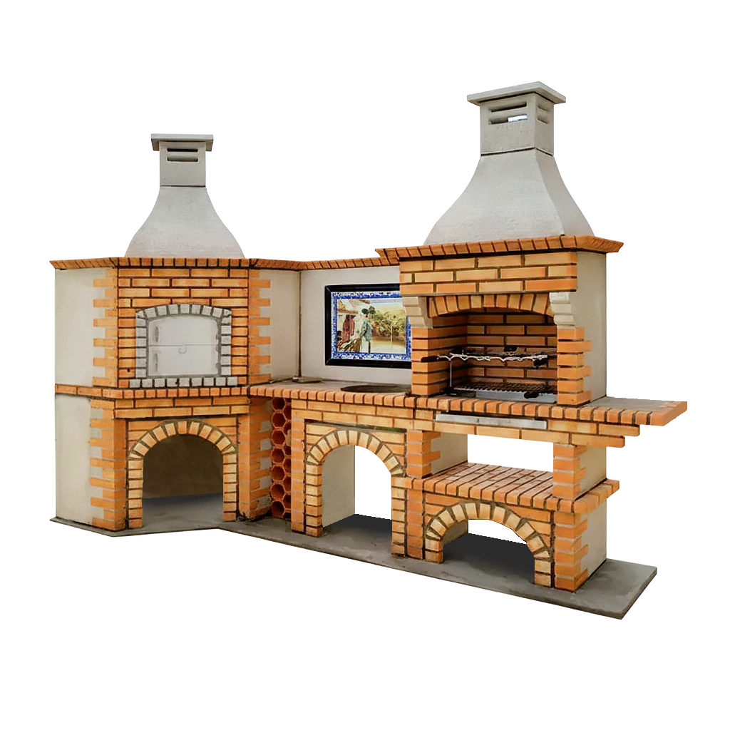 Forno per pizza angolare con barbecue CE1008B