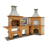 Forno per pizza angolare con barbecue CE1008B