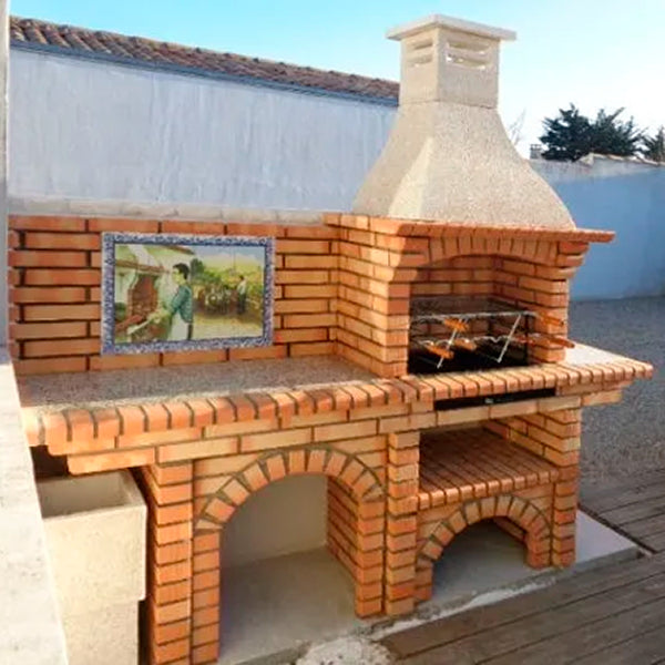 barbecue en briques avec evier ce5010f