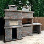 barbecue en pierre et four a bois pr4740f