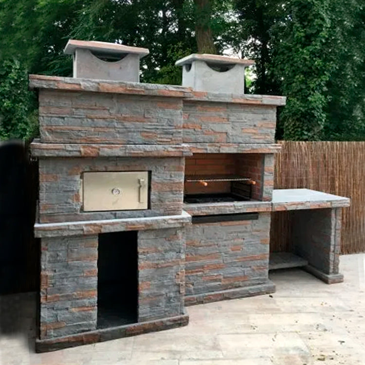 barbecue en pierre et four a bois pr4740f