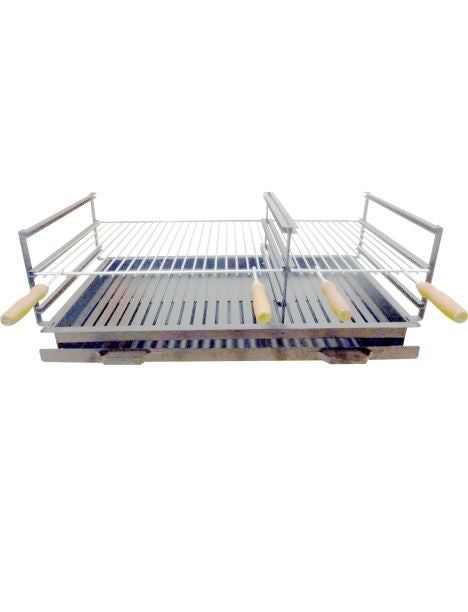 Grille supplémentaire pour barbecue 90x44 double en acier inoxydable