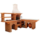 barbecue en brique d angle avec evier ce7020b