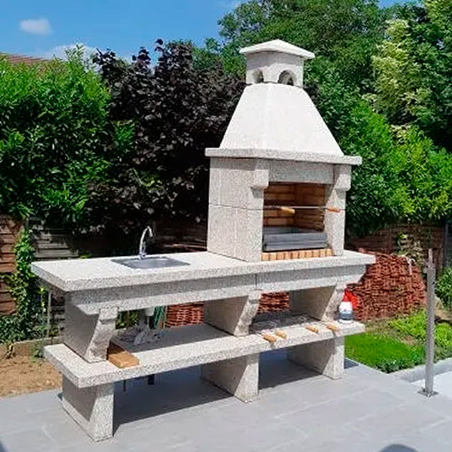 Barbecue GR42F avec évier vue latérale