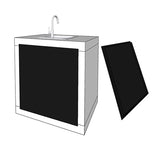 fond en acier laque pour module de 80 fa80f