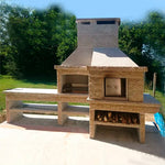 barbecue en granit avec four a pizza gr66f