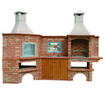 four a bois d angle avec barbecue ce1002b