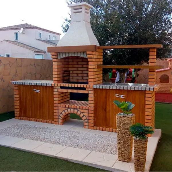 barbecue en briques avec evier ce8040f