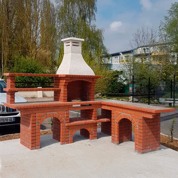 barbecue en brique d angle avec evier ce7020b