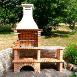 barbecue en brique de jardin avec evier ce3050f