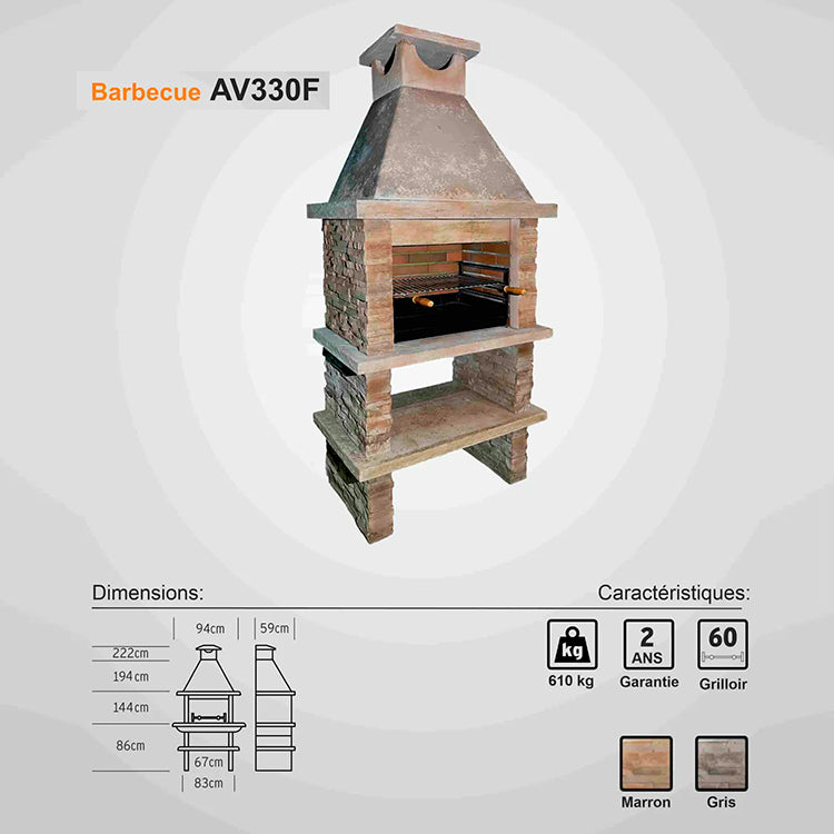 barbecue pas cher en pierre av330f