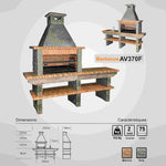 barbecue fixe en pierre reconstituee av370f