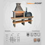 barbecue avec four a bois maximus av240f
