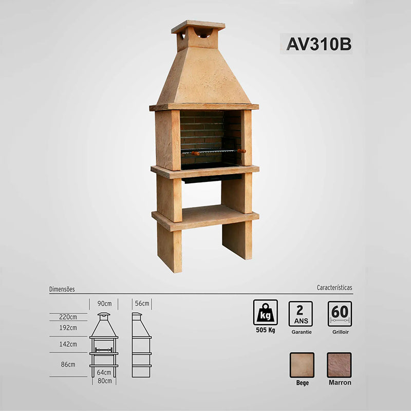 barbecue brique pas cher av310b