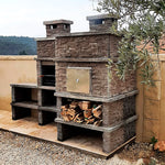 barbecue en beton avec four a bois av280f