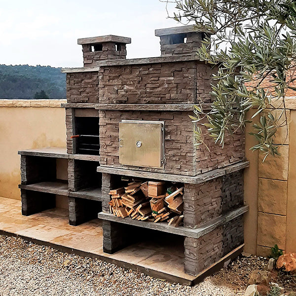 barbecue en beton avec four a bois av280f