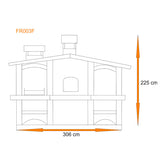 barbecue rustique avec four et evier fr003f
