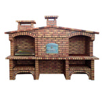 barbecue rustique avec four et evier fr003f