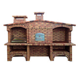 barbecue rustique avec four et evier fr003f