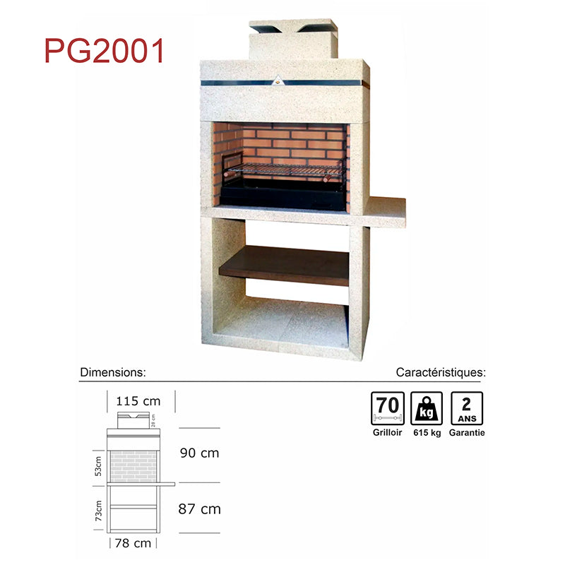 barbecue style contemporain pg2001m