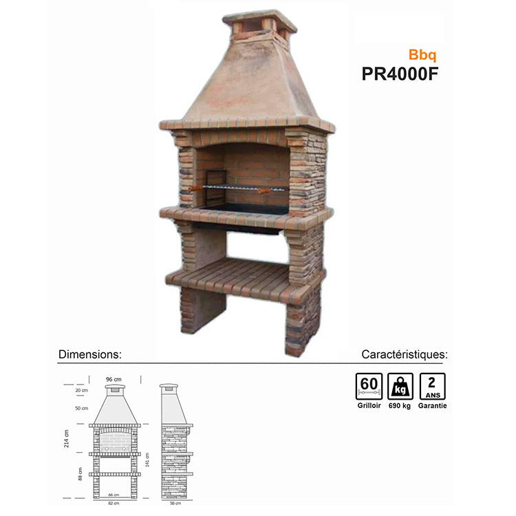 barbecue en pierre brico pr4000f